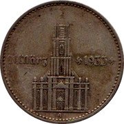 Germany 2 Reichsmark 1934 G KM# 81 Third Reich / Standard Coinage coin reverse Germany 2 Reichsmark 1934 G KM# 81 Third Reich / Standard Coinage coin reverse