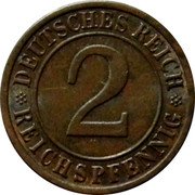 Germany 2 Reichspfennig 1936 E KM# 38 Reichsmark Coinage coin obverse Germany 2 Reichspfennig 1936 E KM# 38 Reichsmark Coinage coin obverse