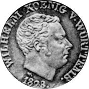 Germany 20 Kreuzer 1823 W KM# 546 Württemberg / Kingdom / Regular Coinage coin obverse