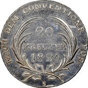 Germany 20 Kreuzer KM# 152 Saxe-Coburg-Saalfeld / Duchy / Regular Coinage coin reverse