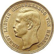 Germany 20 Mark 1908 A KM# 374 Grossherzogtum within the German Empire coin obverse