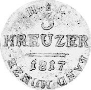 Germany 3 Kreuzer 1817 S KM# 128.3 Saxe-Coburg-Saalfeld / Duchy / Regular Coinage coin reverse