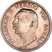 Germany 3 Mark 1911 A KM# 29 Anhalt-Dessau / Duchy / Reform Coinage coin obverse