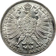 Germany 3 Mark 1915 A Proof KM# 222 Saxe-Weimar-Eisenach / Grand Duchy / Reform Coinage coin reverse