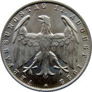 Germany 3 Mark 1922 J KM# 29 Mark Coinage coin reverse