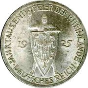 Germany 3 Reichsmark 1925 A KM# 46 Reichsmark Coinage coin obverse Germany 3 Reichsmark 1925 A KM# 46 Reichsmark Coinage coin obverse