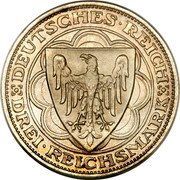 Germany 3 Reichsmark 1927 A KM# 50 Reichsmark Coinage coin obverse Germany 3 Reichsmark 1927 A KM# 50 Reichsmark Coinage coin obverse