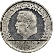 Germany 3 Reichsmark 1929 A Matte proof KM# 63 Reichsmark Coinage coin obverse Germany 3 Reichsmark 1929 A Matte proof KM# 63 Reichsmark Coinage coin obverse