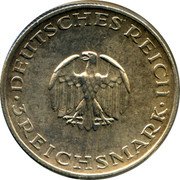 Germany 3 Reichsmark 1929 J KM# 60 Reichsmark Coinage coin obverse Germany 3 Reichsmark 1929 J KM# 60 Reichsmark Coinage coin obverse