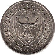 Germany 3 Reichsmark 1930 A KM# 69 Reichsmark Coinage coin obverse Germany 3 Reichsmark 1930 A KM# 69 Reichsmark Coinage coin obverse