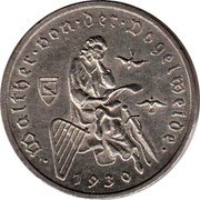Germany 3 Reichsmark 1930 A KM# 69 Reichsmark Coinage coin reverse Germany 3 Reichsmark 1930 A KM# 69 Reichsmark Coinage coin reverse