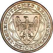 Germany 3 Reichsmark 1931 A KM# 72 Reichsmark Coinage coin obverse Germany 3 Reichsmark 1931 A KM# 72 Reichsmark Coinage coin obverse