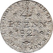 Germany 4 Pfennig 1821 KM# 31.1 Schaumburg-Lippe / Principality coin reverse