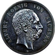 Germany 5 Mark 1889 KM# 1249 Saxony-Albertine / Kingdom / Reform Coinage coin obverse Germany 5 Mark 1889 KM# 1249 Saxony-Albertine / Kingdom / Reform Coinage coin obverse