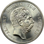 Germany 5 Mark 1902 E Proof KM# 1256 Saxony-Albertine / Kingdom / Reform Coinage coin obverse