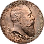 Germany 5 Mark 1902 KM# 273 Baden / Grand Duchy / Reform Coinage coin obverse