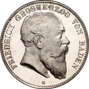 Germany 5 Mark 1904 G KM# 274 Baden / Grand Duchy / Reform Coinage coin obverse