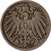 Germany 5 Pfennig 1894 A KM# 11 Standard Coinage coin reverse