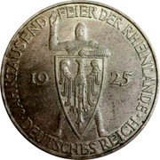 Germany 5 Reichsmark 1925 D KM# 47 Reichsmark Coinage coin obverse Germany 5 Reichsmark 1925 D KM# 47 Reichsmark Coinage coin obverse