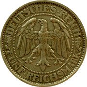 Germany 5 Reichsmark 1927 A KM# 56 Reichsmark Coinage coin obverse Germany 5 Reichsmark 1927 A KM# 56 Reichsmark Coinage coin obverse