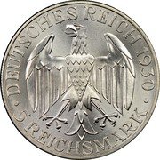 Germany 5 Reichsmark 1930 A KM# 68 Reichsmark Coinage coin obverse Germany 5 Reichsmark 1930 A KM# 68 Reichsmark Coinage coin obverse