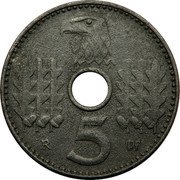 Germany 5 Reichspfennig 1940 A KM# 98 Military Coinage WWII coin reverse
