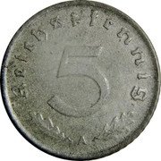 Germany 5 Reichspfennig 1947 A KM# A105 Post WWII Coinage coin reverse Germany 5 Reichspfennig 1947 A KM# A105 Post WWII Coinage coin reverse