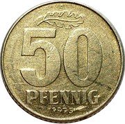 Germany 50 Pfennig 1973 A KM# 12.2 Democratic Republic / Standard Coinage coin reverse Germany 50 Pfennig 1973 A KM# 12.2 Democratic Republic / Standard Coinage coin reverse