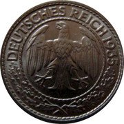 Germany 50 Reichspfennig 1935 J KM# 49 Reichsmark Coinage coin obverse Germany 50 Reichspfennig 1935 J KM# 49 Reichsmark Coinage coin obverse