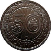 Germany 50 Reichspfennig 1935 J KM# 49 Reichsmark Coinage coin reverse Germany 50 Reichspfennig 1935 J KM# 49 Reichsmark Coinage coin reverse