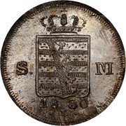 Germany 6 Kreuzer 1830 L KM# 124 Saxe-Meiningen / Duchy / Regular Coinage coin obverse