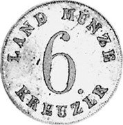 Germany 6 Kreuzer 1832 KM# 41.1 Saxe-Coburg-Gotha / Duchy / Regular Coinage coin reverse