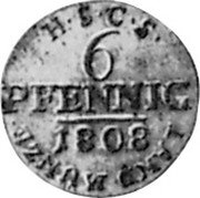 Germany 6 Pfennig (Sechser) 1808 KM# A120 Saxe-Coburg-Saalfeld / Duchy / Regular Coinage coin reverse