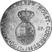 Germany 60 Schilling (Speciesthaler) KM# 138.1 Schleswig-Holstein / Duchy / Standard Coinage coin reverse Germany 60 Schilling (Speciesthaler) KM# 138.1 Schleswig-Holstein / Duchy / Standard Coinage coin reverse