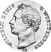 Germany Ducat 1840 AD KM# 587 Württemberg / Kingdom / Trade Coinage coin obverse Germany Ducat 1840 AD KM# 587 Württemberg / Kingdom / Trade Coinage coin obverse