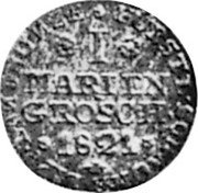 Germany Mariengroschen 1821 KM# 32 Schaumburg-Lippe / Principality coin reverse