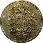 Germany Mark 1875 B KM# 7 Standard Coinage coin reverse Germany Mark 1875 B KM# 7 Standard Coinage coin reverse