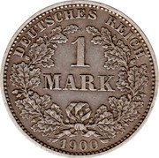 Germany Mark 1900 E KM# 14 Standard Coinage coin obverse Germany Mark 1900 E KM# 14 Standard Coinage coin obverse