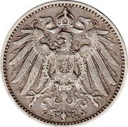 Germany Mark 1900 E KM# 14 Standard Coinage coin reverse Germany Mark 1900 E KM# 14 Standard Coinage coin reverse