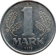 Germany Mark 1973 A KM# 35.2 Democratic Republic / Standard Coinage coin reverse