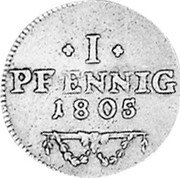 Germany Pfennig 1805 KM# 119.1 Saxe-Coburg-Saalfeld / Duchy / Regular Coinage coin reverse