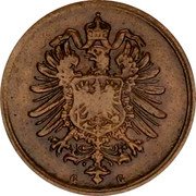 Germany Pfennig 1876 G KM# 1 Standard Coinage coin obverse Germany Pfennig 1876 G KM# 1 Standard Coinage coin obverse