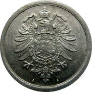 Germany Pfennig 1917 A KM# 24 Standard Coinage coin reverse Germany Pfennig 1917 A KM# 24 Standard Coinage coin reverse