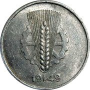 Germany Pfennig 1949 A KM# 1 Democratic Republic / Standard Coinage coin reverse Germany Pfennig 1949 A KM# 1 Democratic Republic / Standard Coinage coin reverse