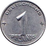 Germany Pfennig 1953 A KM# 5 Democratic Republic / Standard Coinage coin obverse Germany Pfennig 1953 A KM# 5 Democratic Republic / Standard Coinage coin obverse