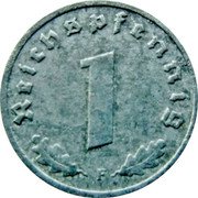 Germany Reichspfennig 1946 F KM# A103 Post WWII Coinage coin reverse