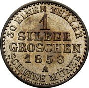 Germany Silbergroschen 1858 KM# 44 Schaumburg-Lippe / Principality coin reverse Germany Silbergroschen 1858 KM# 44 Schaumburg-Lippe / Principality coin reverse