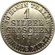 Germany Silbergroschen 1870 A KM# 145 Schwarzburg-Sondershausen / Principality / Regular Coinage coin reverse Germany Silbergroschen 1870 A KM# 145 Schwarzburg-Sondershausen / Principality / Regular Coinage coin reverse