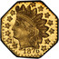 USA 1/4 Dollar Indian Head (Octagonal) 1876 KM# 2.2 *YEAR* coin obverse