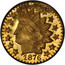 USA 1/4 Dollar Large indian Head (Round) 1876 KM# 6.2 *YEAR* coin obverse